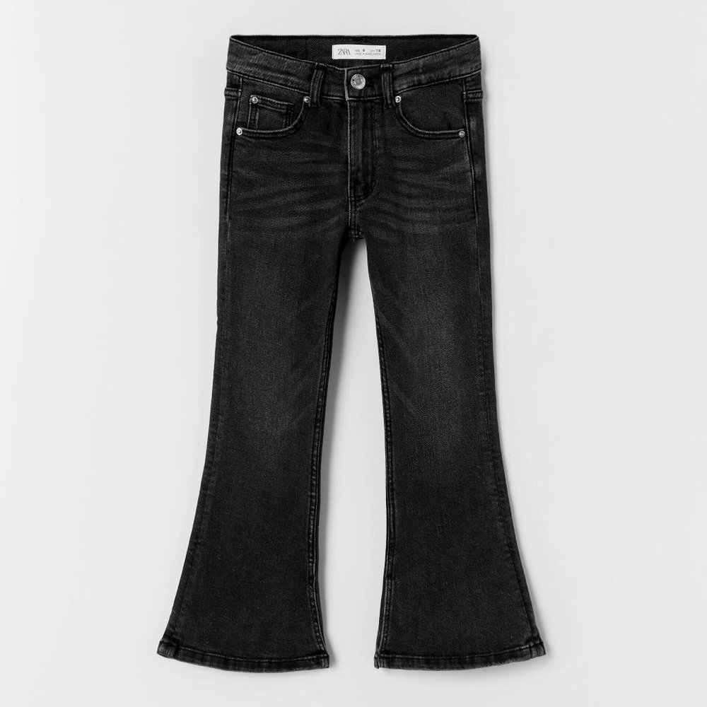 ZARA GIRL SEAMED FLARED JEANS